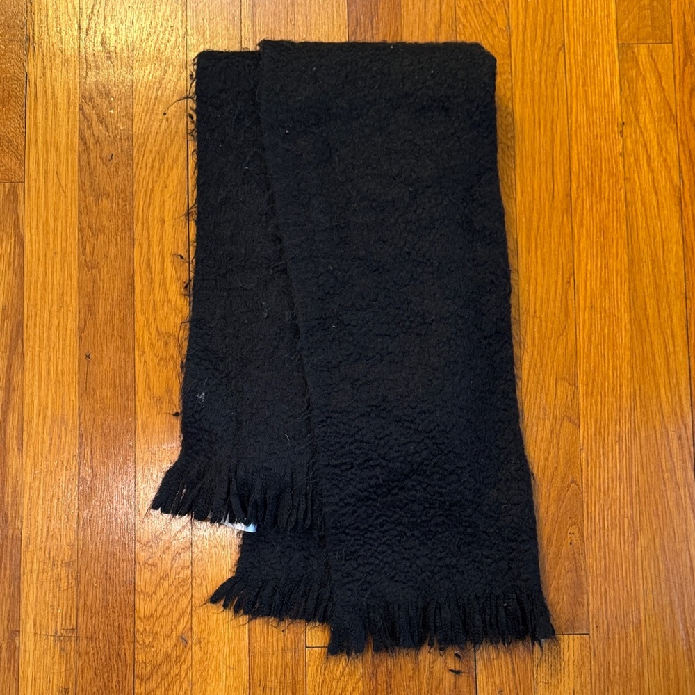Black Fringed Scarf